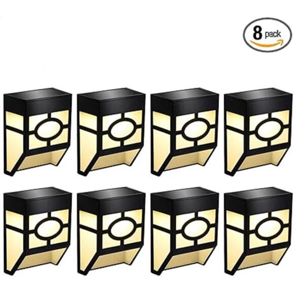 Solar Wall Lights Outdoor, 2 Modes Solar Led Waterproof Lighting for Deck - Picture 6 of 12